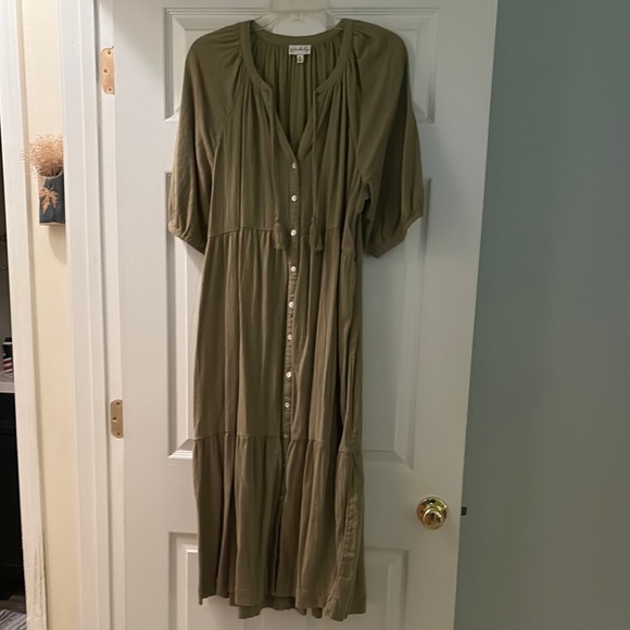 Wonderly Dresses & Skirts - Wonderly Green Pleated Midi Sundress